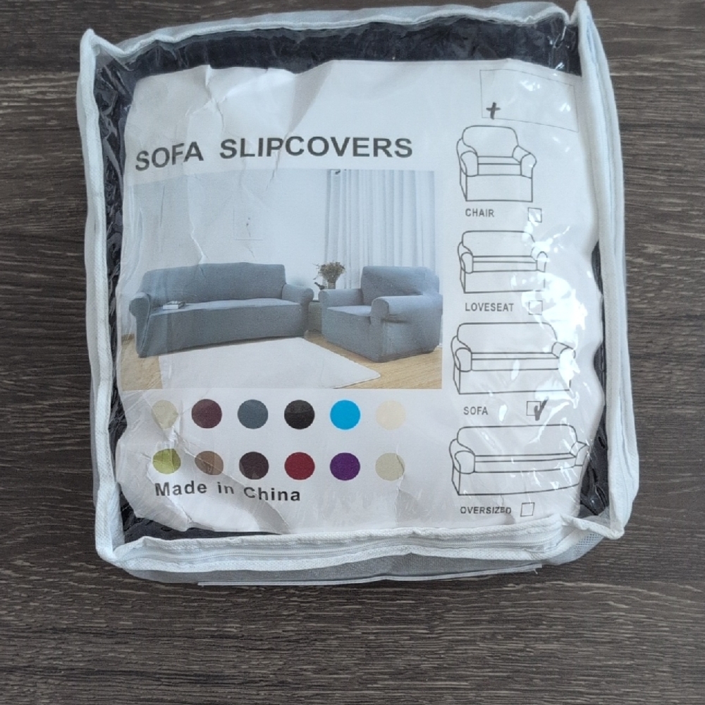 Sofa Slipcovers in Black and Gray
